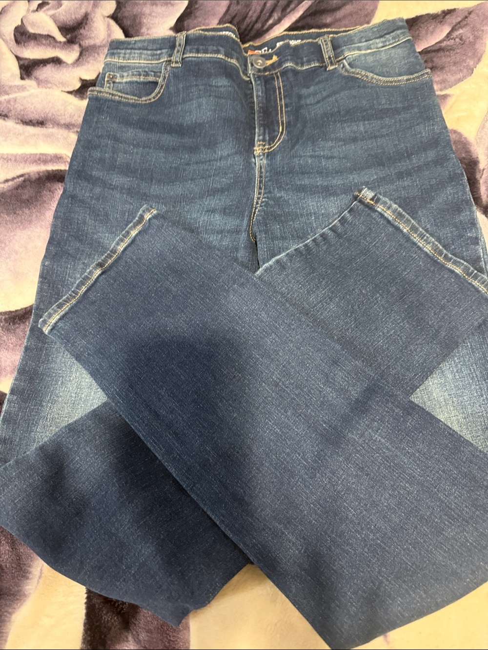 Place Women's Straight Leg Jeans in Dark Blue
